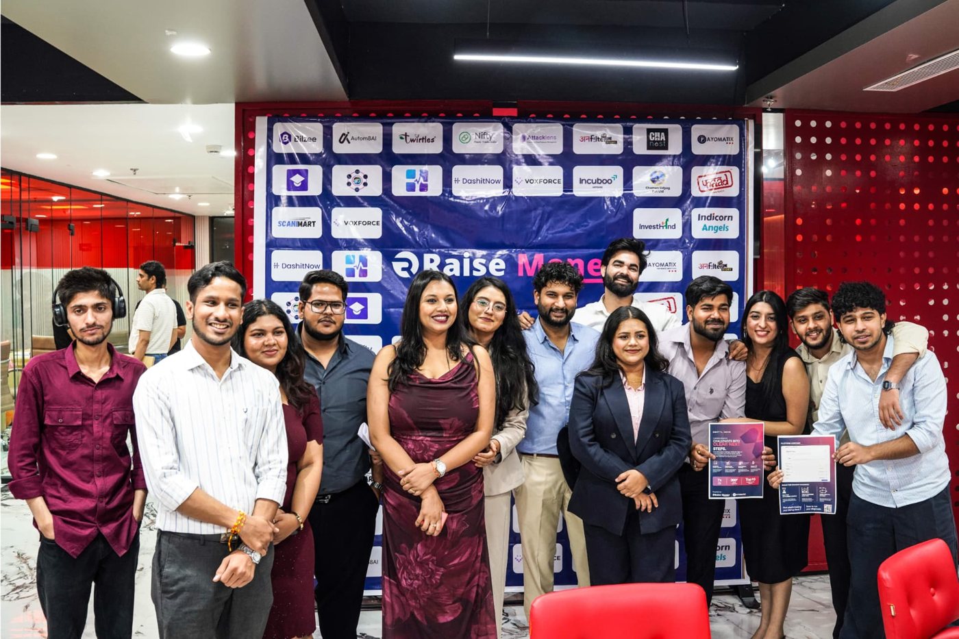 Founders and the RaiseMoney team at The Big Pitch Edition 2