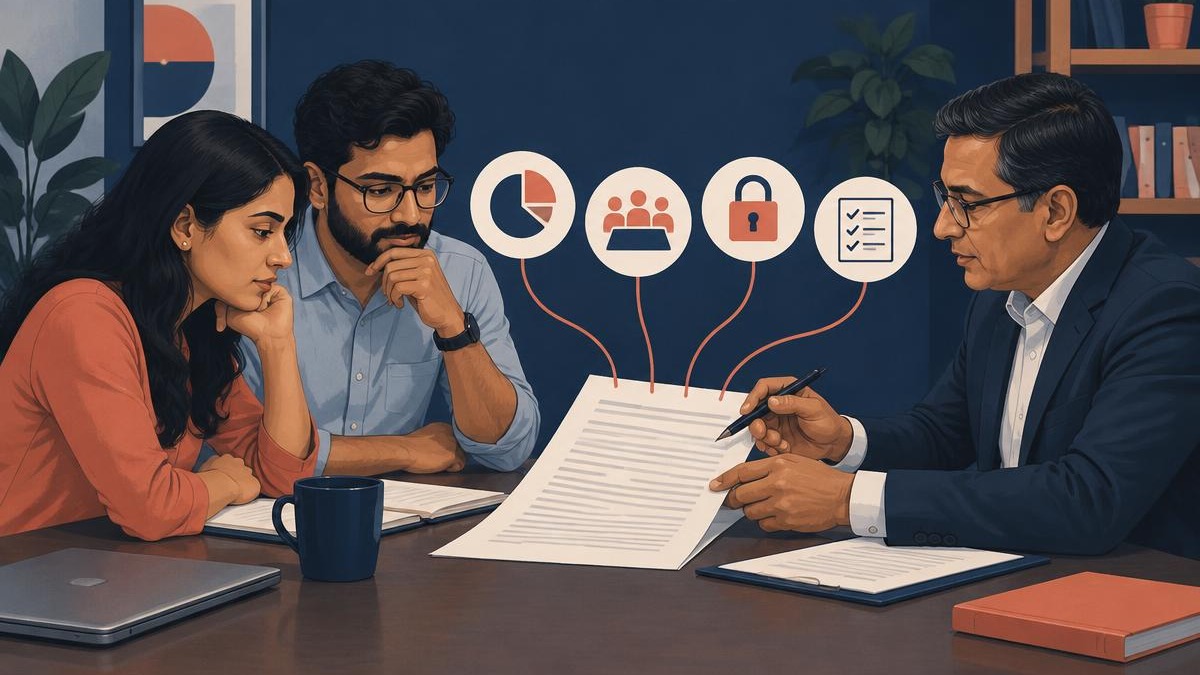 Startup term sheet review covering valuation, dilution, governance and closing conditions