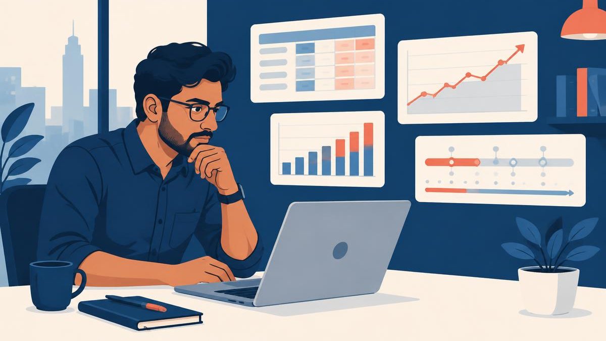 Startup financial model showing revenue projections, cash flow planning, expenses, and funding requirements.