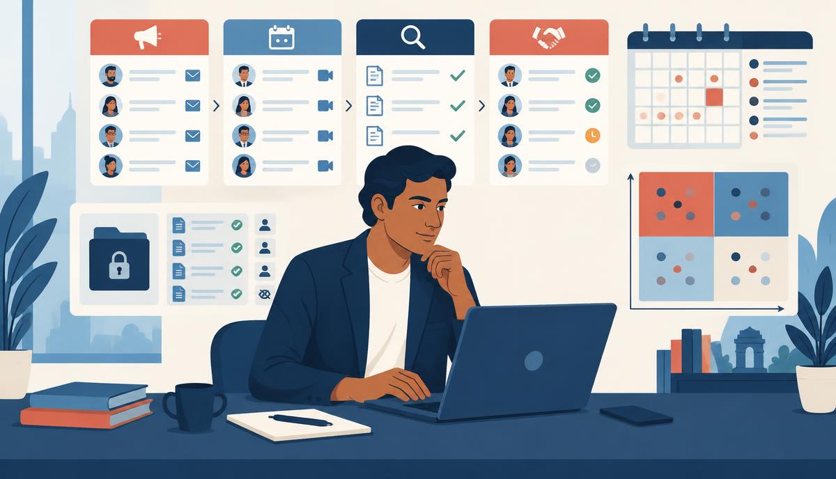 Indian founder managing investor meetings, diligence evidence, permissions, follow-ups and fundraising priorities